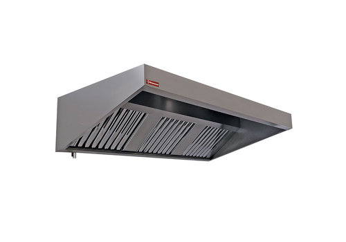  HorecaTraders Hotte aspirante murale en acier inoxydable | 150x95x40cm 