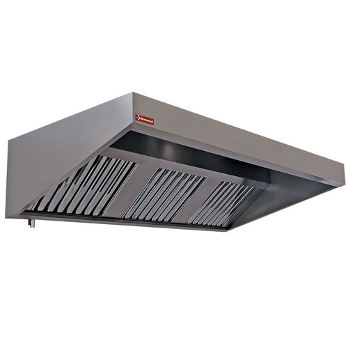  HorecaTraders Stainless steel wall extractor hood | 300x95x40cm 