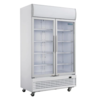 Polar Polar G-serie tweedeurs displaykoeling met lichtbak | klapdeuren | 950 L | 204(h)x120x73 cm