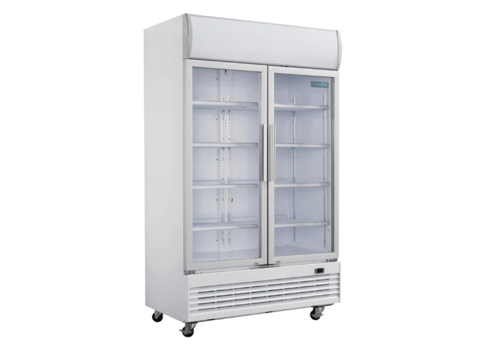  Polar Polar G-series two-door display refrigerator with light box | swing doors | 950L | 204(h)x120x73 cm 