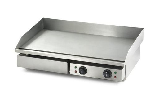  HorecaTraders Electric griddle | stainless steel | Smooth | 51x73x23(h) cm 