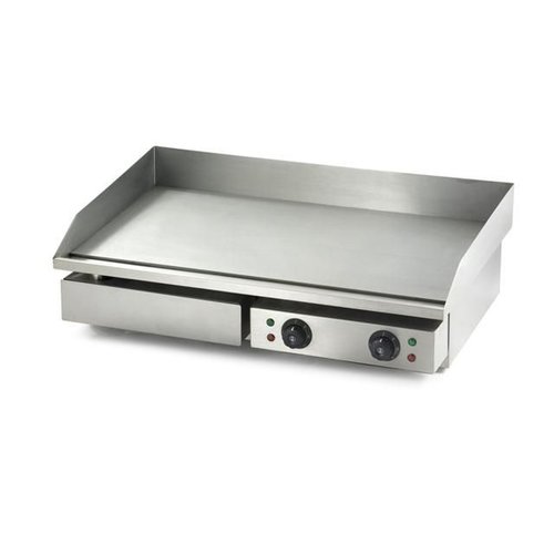  HorecaTraders Electric griddle | stainless steel | Smooth | 51x73x23(h) cm 