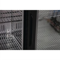 2-deurs barkoeling met schuifdeuren | Zwart | 208L | 90(h)x90x52 cm