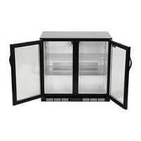 2-deurs barkoeling met klapdeuren | zwart | 198L | 85(h)x90x52 cm