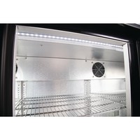 3-door bar cooling with swing doors | Black | 330L | 85(h)x135x52 cm