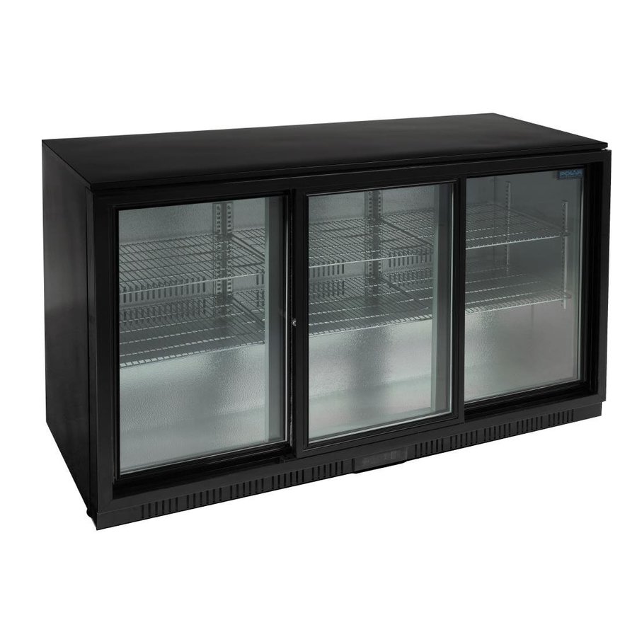 Refroidissement de barre modèle bas | trois portes coulissantes | 320L | 85(h)x135x52cm