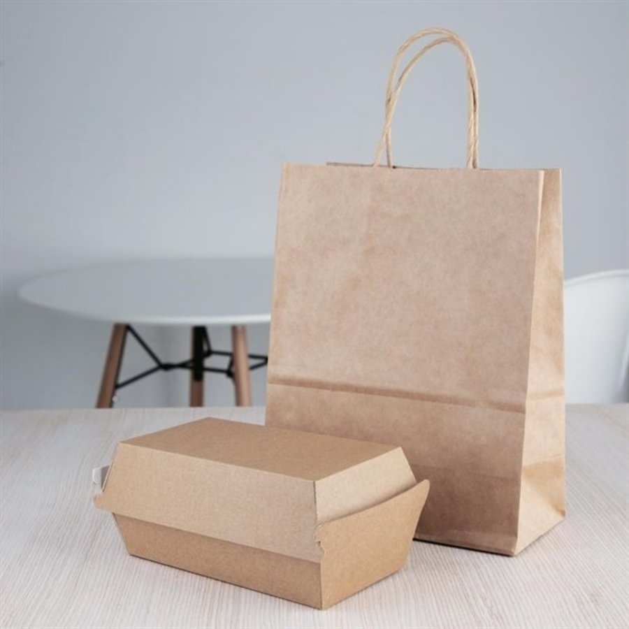Boîtes à hamburger compostables | kraft