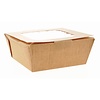 HorecaTraders Recyclable cardboard boxes with window | 1070ml | (270 pieces)
