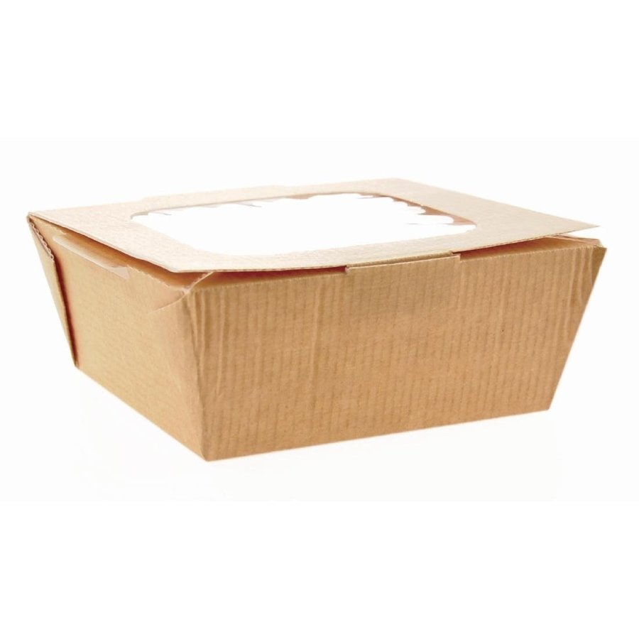 Recyclable cardboard boxes with window | 1070ml | (270 pieces)