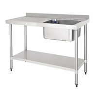 Stainless steel sink with drainer | 1200mm
