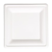 Compostable bagasse plates | Square | 50 pieces