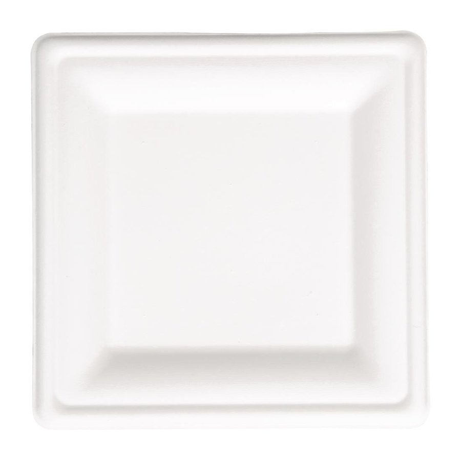 Compostable bagasse plates | Square | 50 pieces