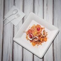 Kompostierbare Bagasse-Teller | Quadrat | 50 Stück