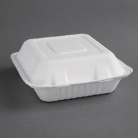 Boîtes alimentaires en bagasse compostables | 200 pièces