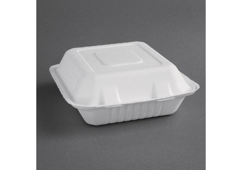  HorecaTraders Compostable Bagasse Food Boxes | 200 pcs 