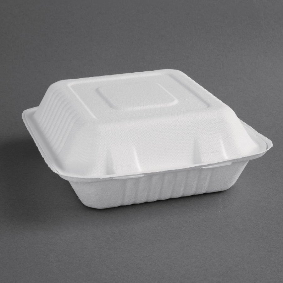 Boîtes alimentaires en bagasse compostables | 200 pièces