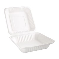 Boîtes alimentaires en bagasse compostables | 200 pièces