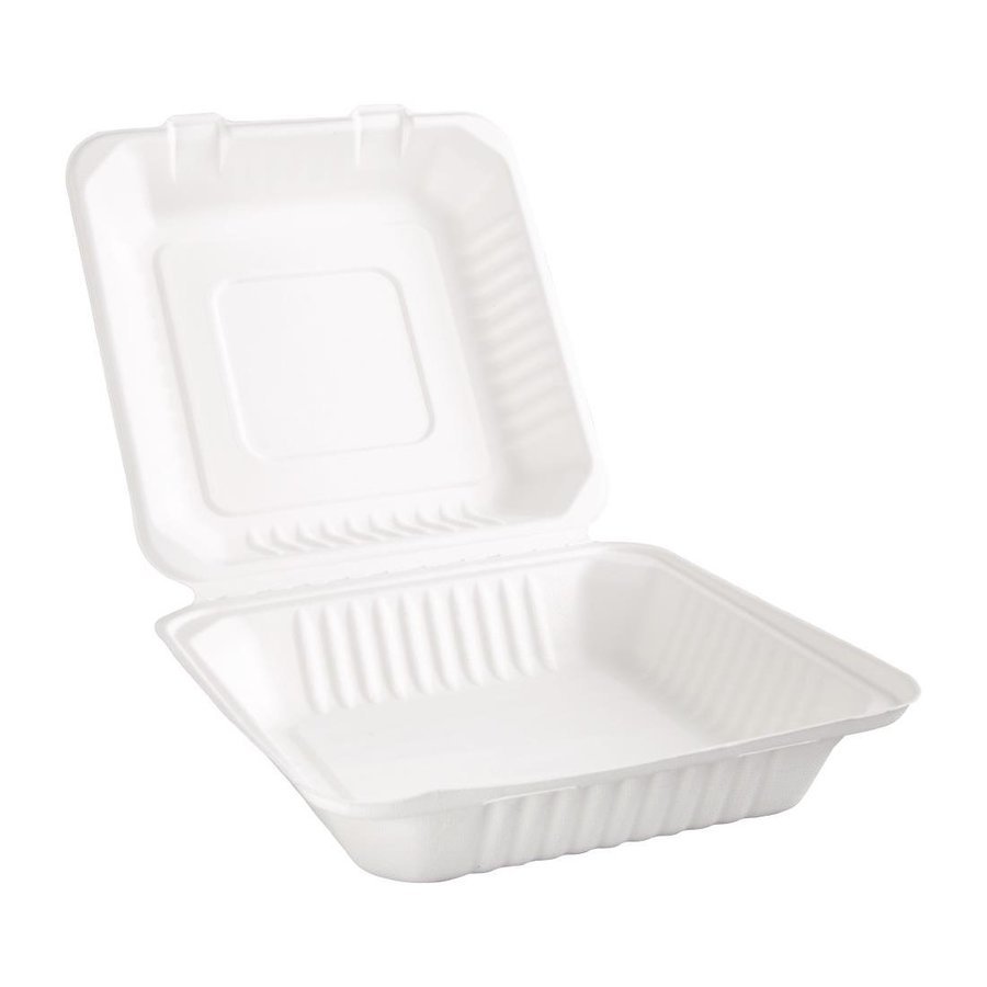 Boîtes alimentaires en bagasse compostables | 200 pièces