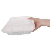 Kompostierbare Bagasse-Lebensmittelboxen | 200 Stück