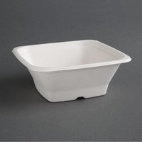 Kompostierbare Bagasse-Schüsseln | Quadrat | 50 Stück
