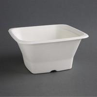 Bols en bagasse compostables | Carré | 50 pièces