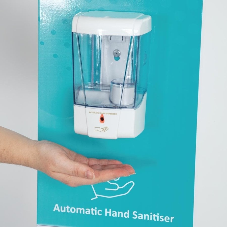 Distributeur automatique de désinfectant pour les mains | 140(h) x 30(l) x 30(p)cm