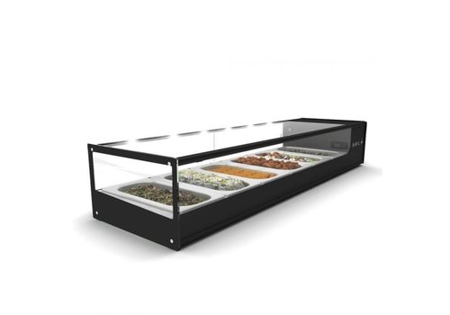  HorecaTraders Vitrine réfrigérée | Tapas | 97 x 38 x 22,5 cm 