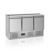 Saladette-toonbank GN 1/1 | RVS | 2 tot 10 °C | ventilatorkoeling | 136,5x70x88(h) cm