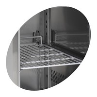 Saladette-toonbank GN 1/1 | RVS | 2 tot 10 °C | ventilatorkoeling | 136,5x70x88(h) cm