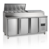 HorecaTraders Counter for sandwich preparation GN1/1 | Stainless steel | 2 to 10 °C | 179.5x71.5x108(h) cm