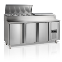 Counter for sandwich preparation GN1/1 | Stainless steel | 2 to 10 °C | 179.5x71.5x108(h) cm
