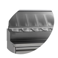 Counter for sandwich preparation GN1/1 | stainless steel | 2 to 10 °C | 179.5x71.5x108(h) cm
