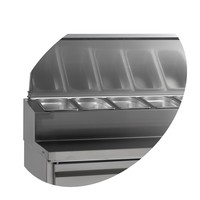 Toonbank voor sandwichpreparatie GN1/1 | RVS | 2 tot 10 °C | 179,5x71,5x108(h) cm