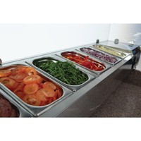 Comptoir de préparation de pizzas/sandwichs réfrigéré | 368L | 144,5(h)x140x70cm