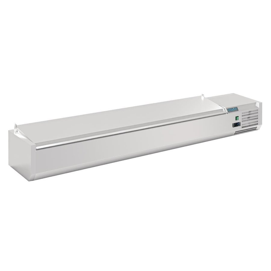Top-mounted refrigerated display case with lid | 10x GN 1/4