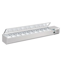 Top-mounted refrigerated display case with lid | 10x GN 1/4