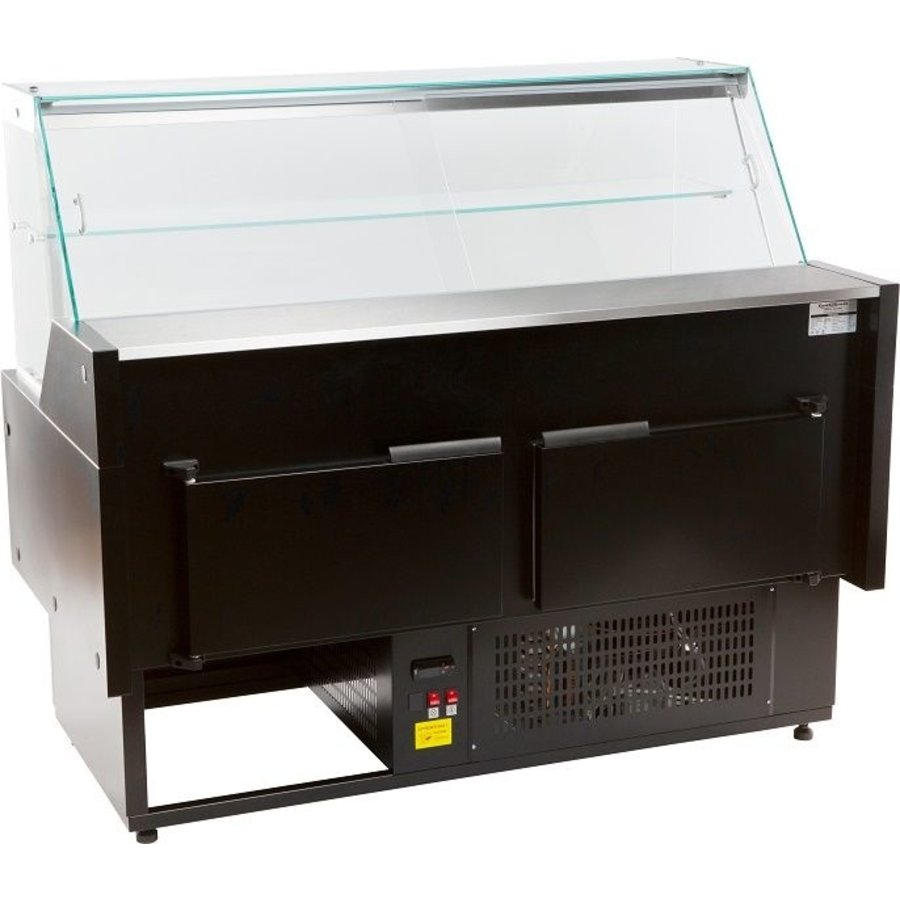 Refrigerated display case Black | Morris 2.5 | 249x106x(h)131 cm