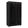 HorecaTraders réfrigérateur 2 portes vitrées | noir | +1/+10 | Éclairage LED | 197(h)x59,5x112 cm