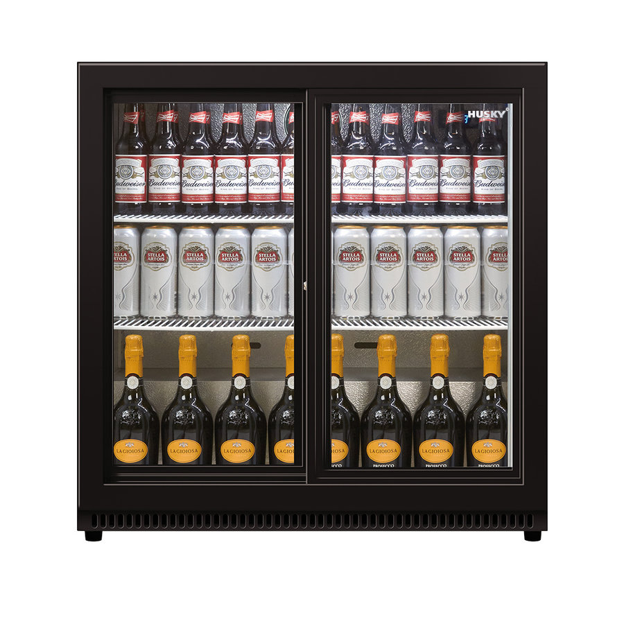 Bar fridge | Black | 52 x 87 x 87 cm | 186L