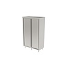 HorecaTraders Stainless steel pantry with sliding doors | 2000x600x2000(h)mm