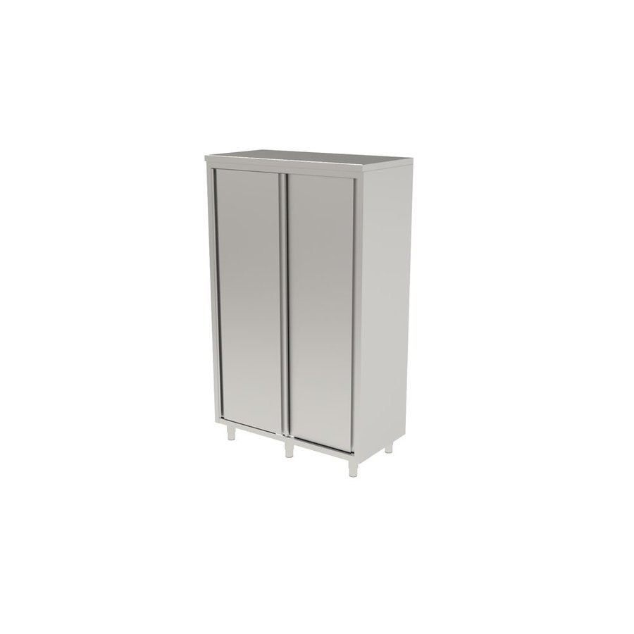 Stainless steel pantry with sliding doors | 1600x600x2000(h)mm