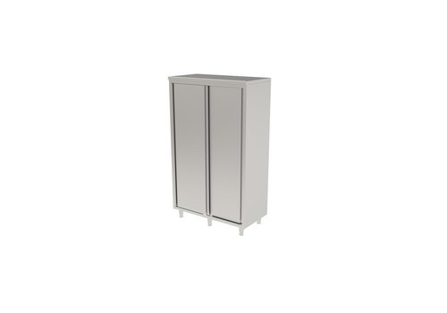  HorecaTraders Garde-manger en acier inoxydable avec portes coulissantes | 1200x600x2000(h)mm 