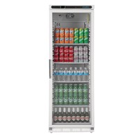 Staande koelkast met glazen deur | 400 liter 185(h) x 60(b) x 60(d)cm | Wit | A