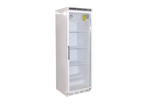  Polar Réfrigérateur à bouteilles blanc avec porte vitrée 400 litres 185 (h) x 60 (l) x 60 (p) cm 