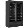 Saro Freezer with 2 glass doors | Black | LED