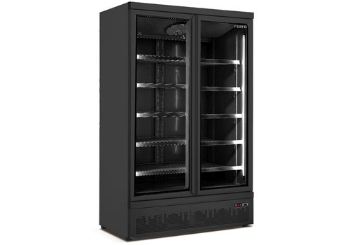  Saro Freezer with 2 glass doors | Black | LED 