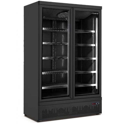  Saro Freezer with 2 glass doors | Black | LED 