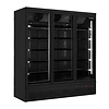 Saro Refrigerator with 3 glass doors | black