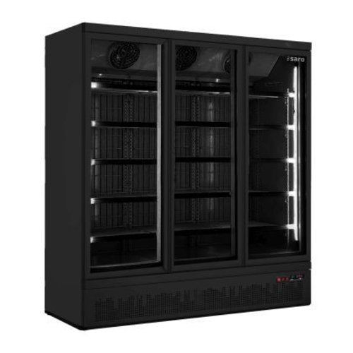  Saro Refrigerator with 3 glass doors | black 