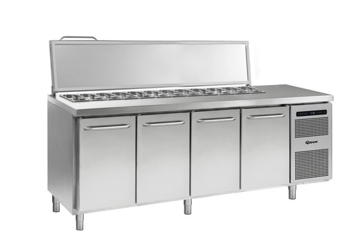  Gram Refrigerated workbench | 668 liters | 4 doors | stainless steel 